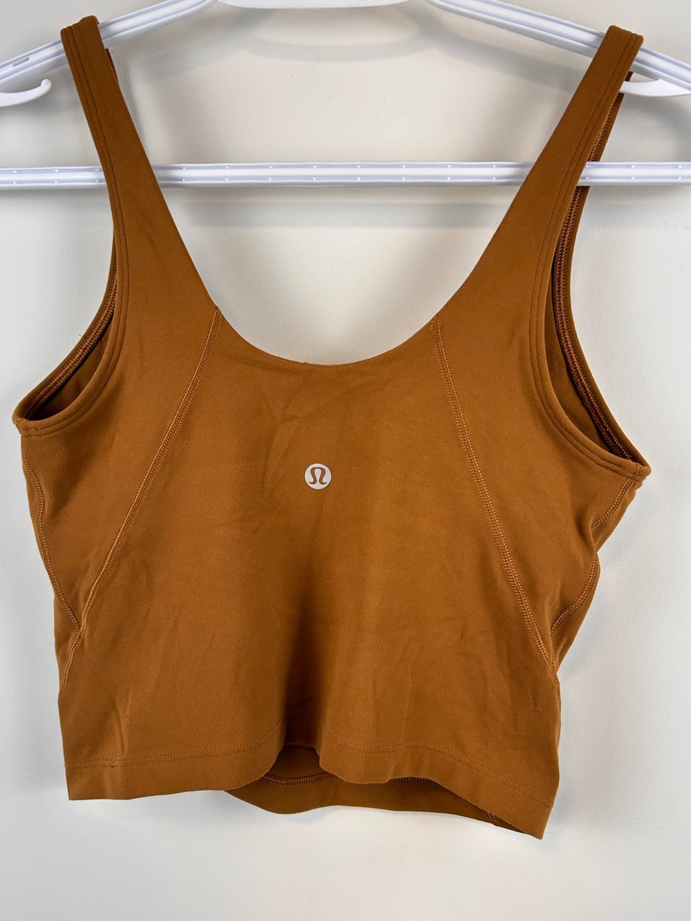 Lululemon Align Crop Tank Size 4 Copper Brown Built-In Bra - Picture 2 of 5